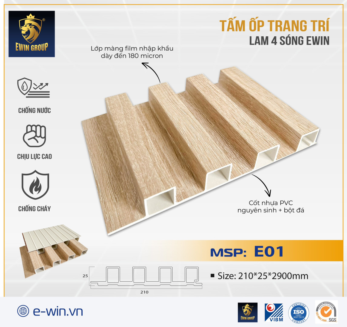 Tấm ốp lam 4 sóng – MSP: E01