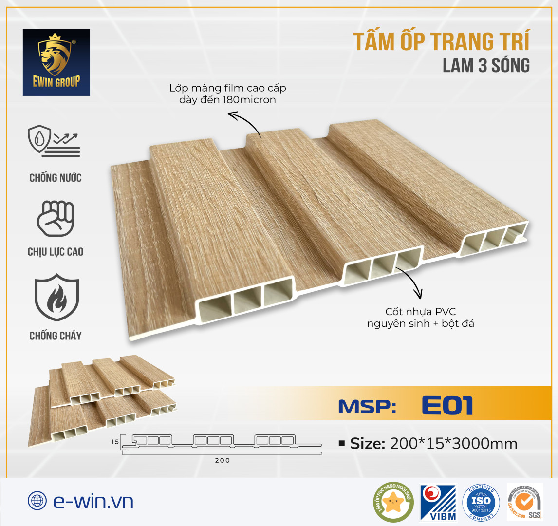 Tấm ốp lam 3 sóng – MSP: E01