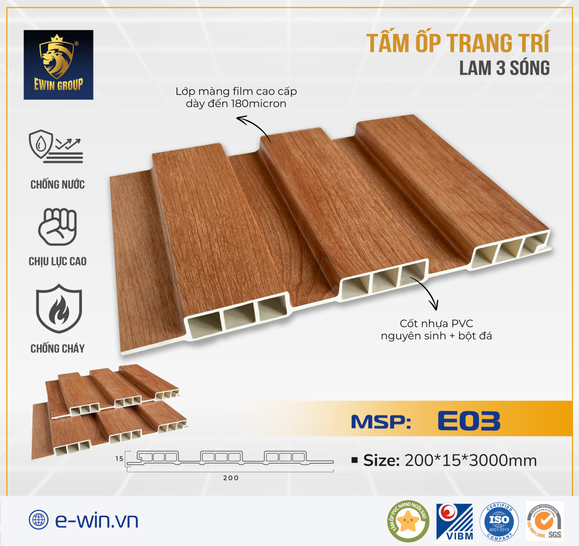 Tấm ốp lam 3 sóng – MSP: E03