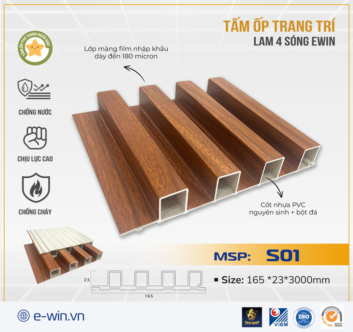 Tấm ốp lam 4 sóng – MSP: S01