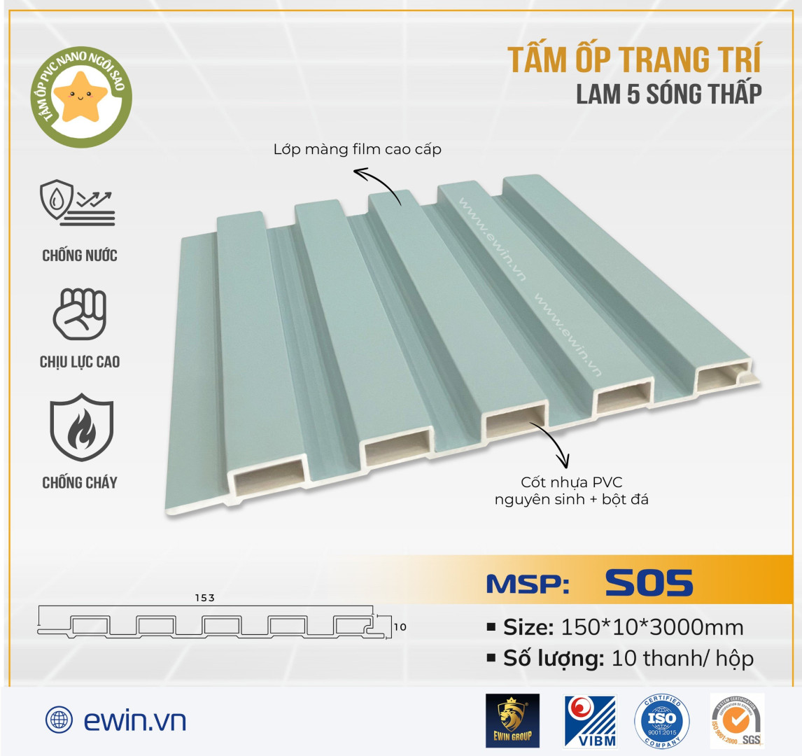 Tấm ốp lam 5 sóng – MSP: S05