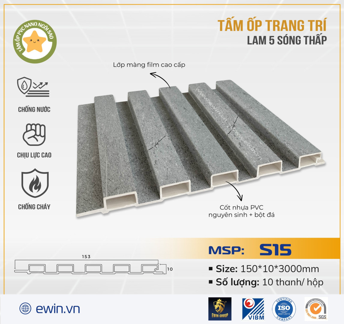 Tấm ốp lam 5 sóng – MSP: S15