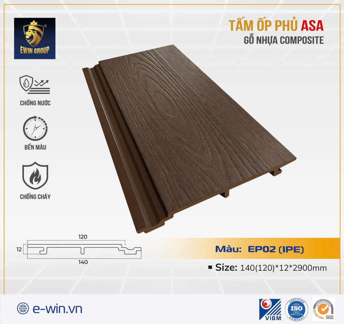 TẤM ỐP GỖ NHỰA PVC PHỦ ASA – MSP EP02 ( IPE)