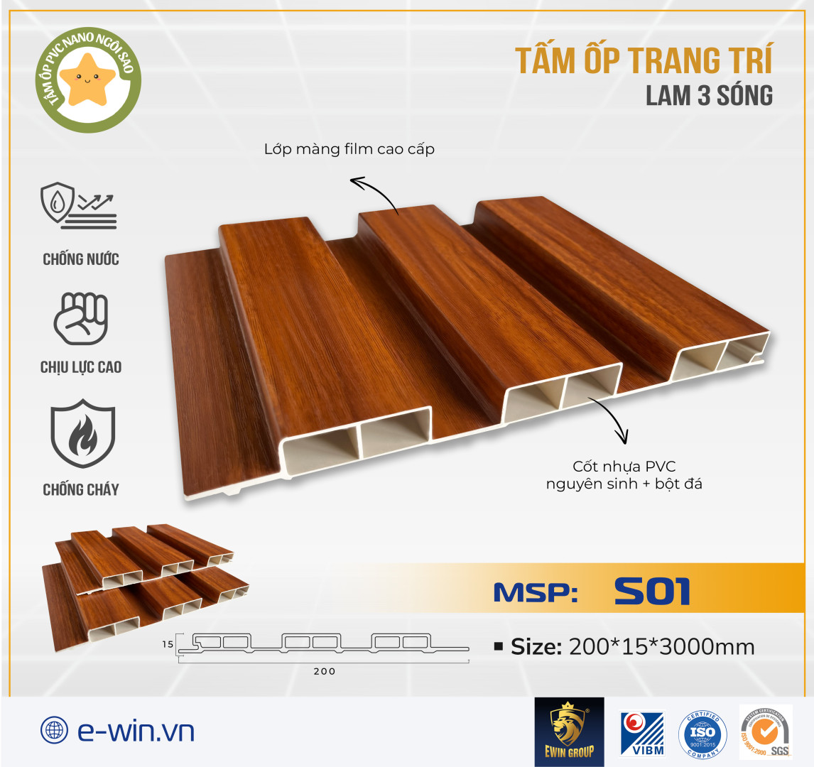 Tấm ốp lam 3 sóng – MSP: S01