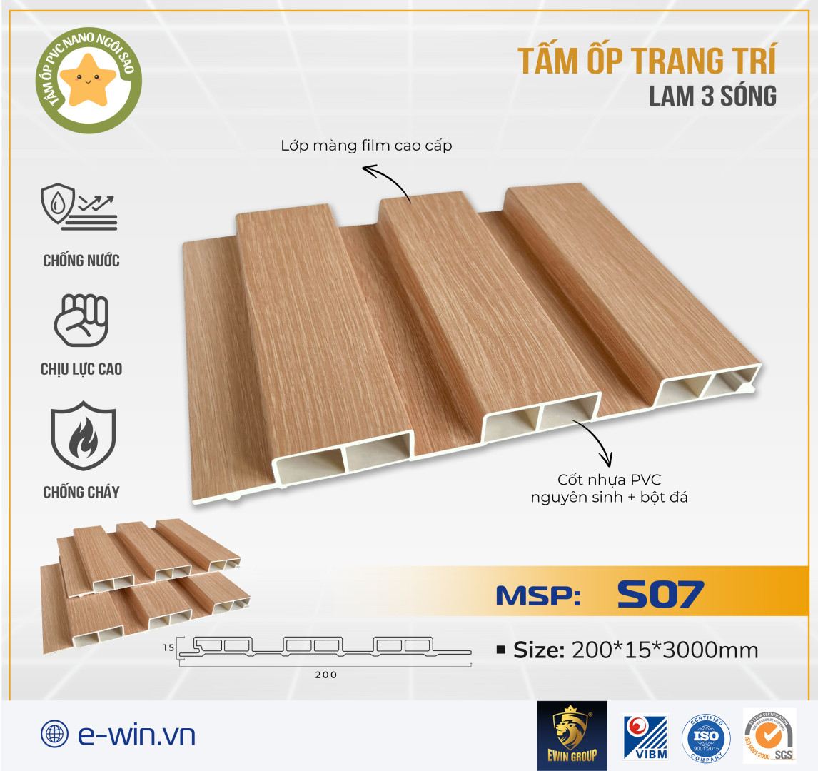 Tấm ốp lam 3 sóng – MSP: S07