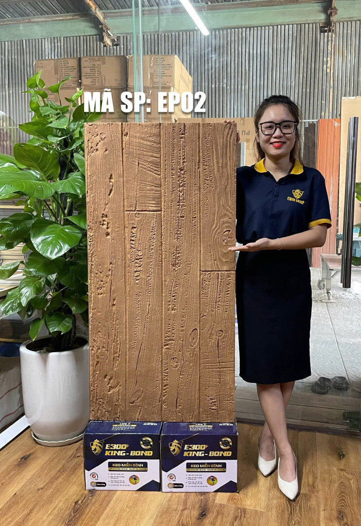 TẤM PU SIÊU NHẸ VÂN GẠCH GỖ EP02