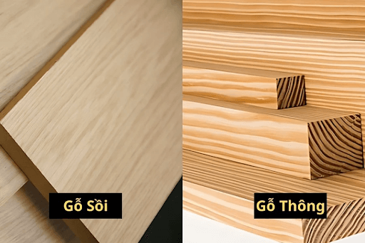 Gỗ sồi và gỗ thông: Nên sử dụng loại nào trong nội thất