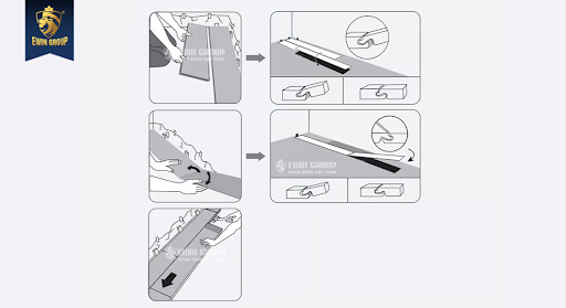 Lắp ghép ván sàn nhựa hèm khóa King-floor
