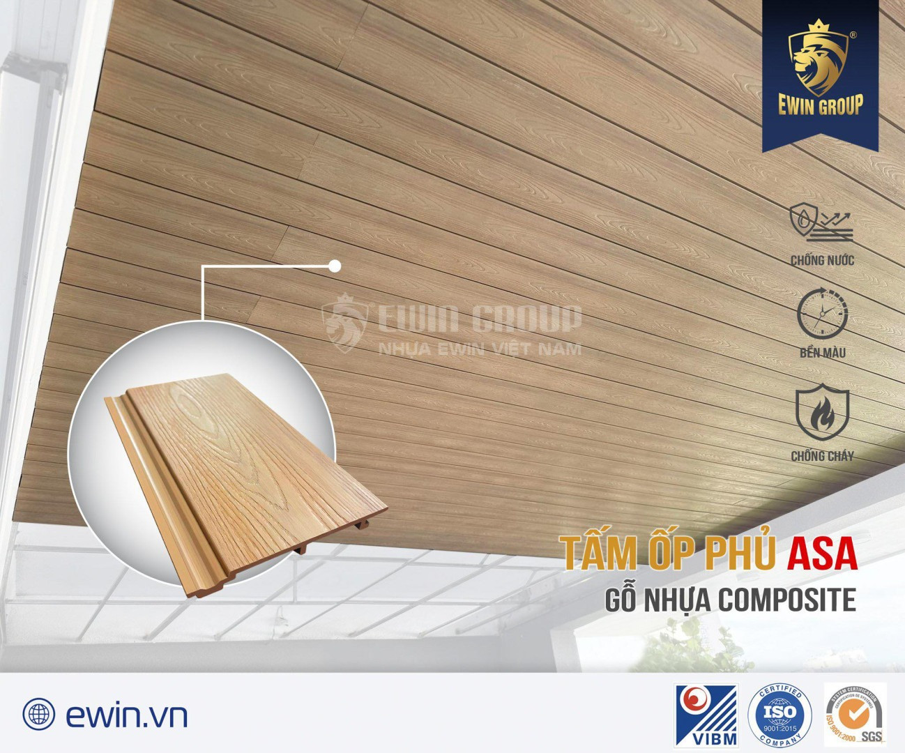 Gỗ nhựa ngoài trời phủ ASA: Giải pháp vật liệu bền đẹp mọi công trình