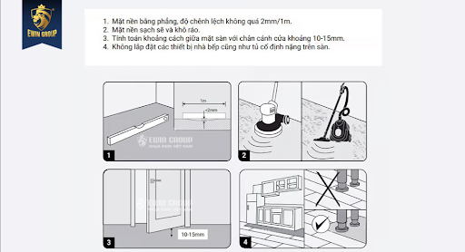 Trước hết cần phải khảo sát và xử lý mặt nền trước khi thi công