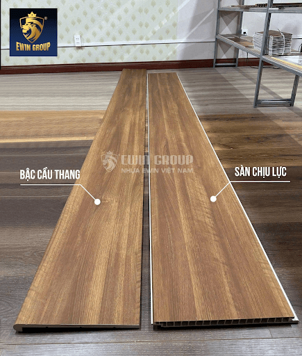 Ván sàn chịu lực Ewin đồng màu với bậc cầu thang