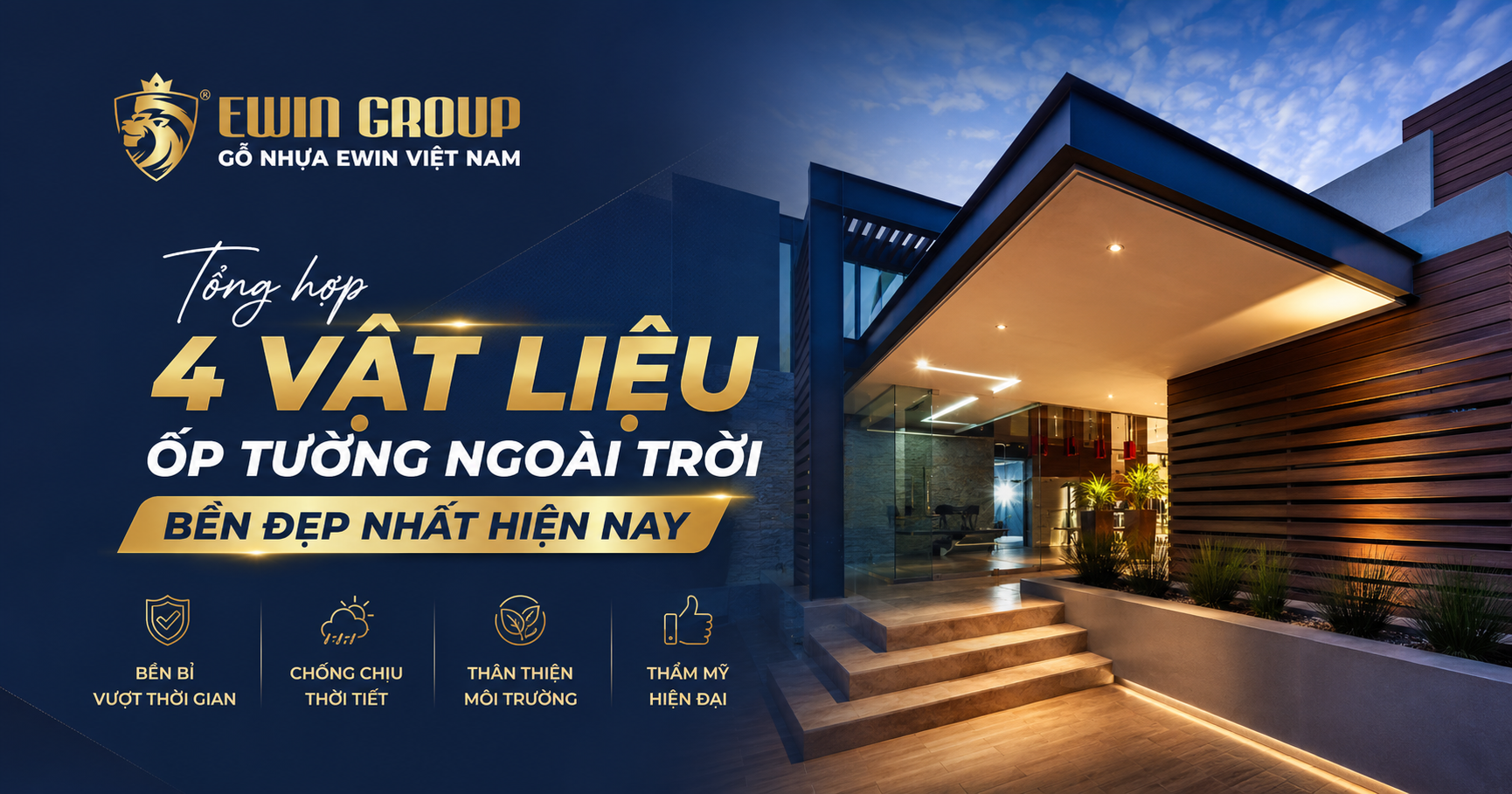 Tổng hợp 4 vật liệu ốp tường ngoài trời bền đẹp nhất hiện nay
