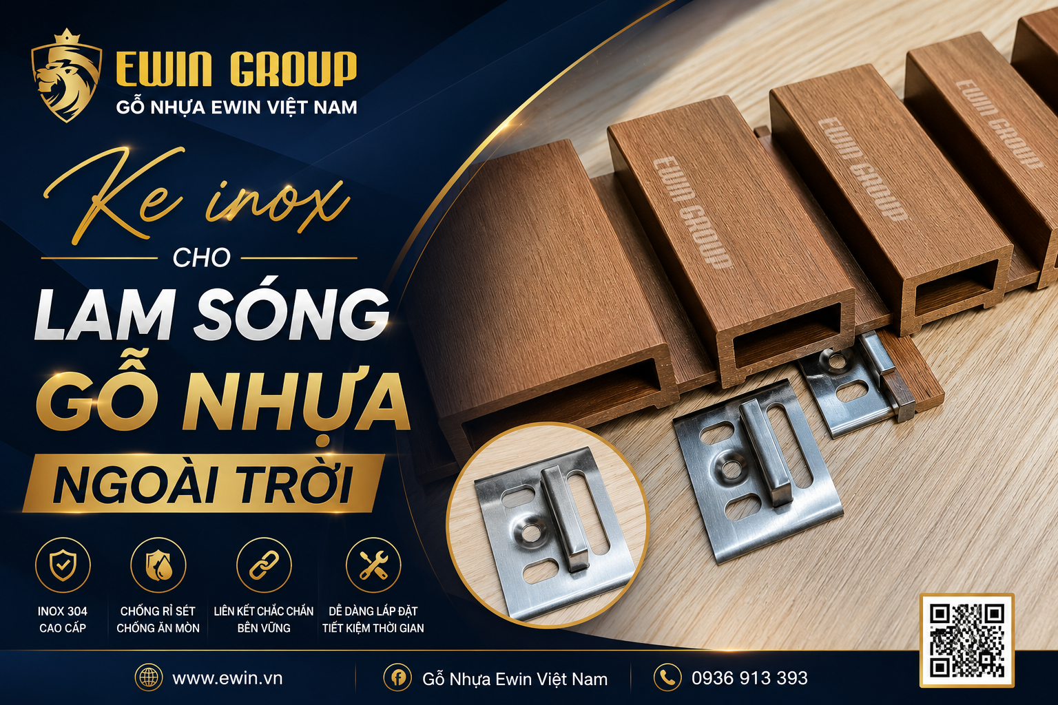 Ke inox cho tấm lam sóng ngoài trời: Phụ kiện không thể thiếu cho công trình bền đẹp