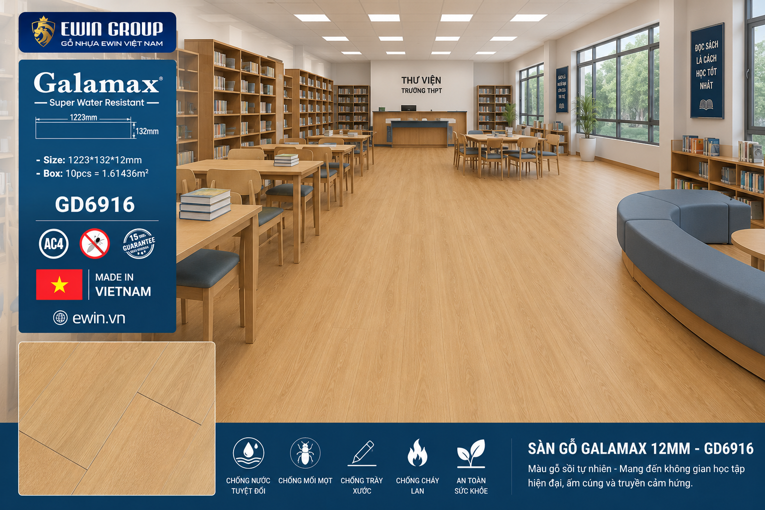 Sàn gỗ Galamax GD6916